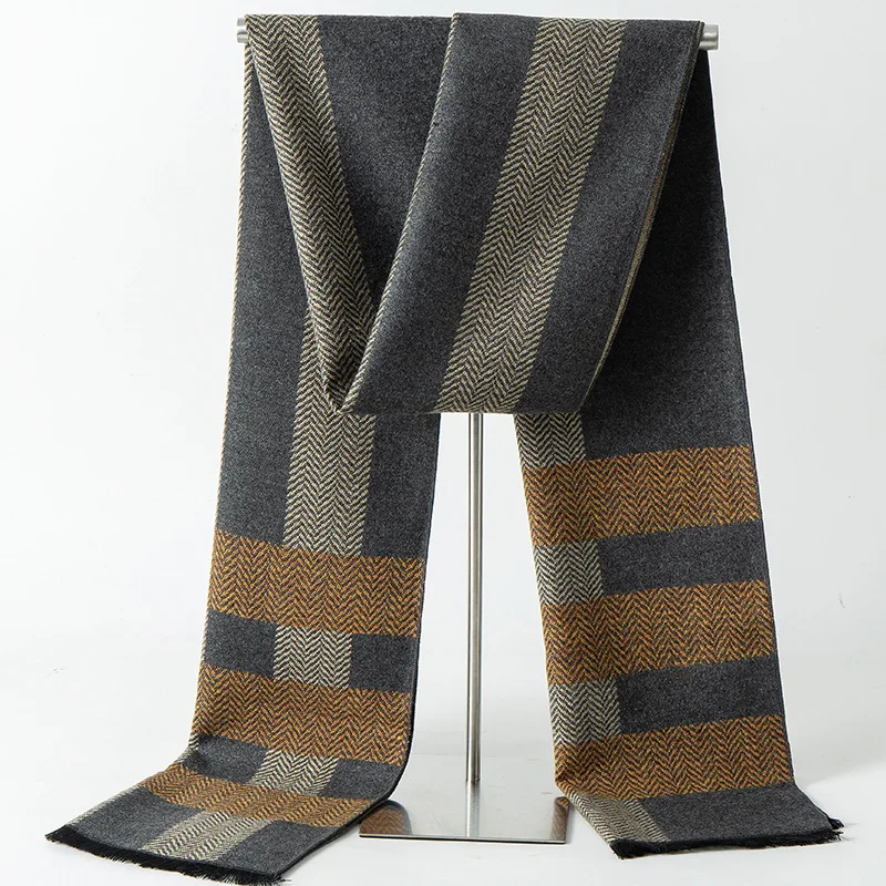 Herren Schal Winterschal Stola Schlauchschal Halstuch Wollschal Strickschal Loop