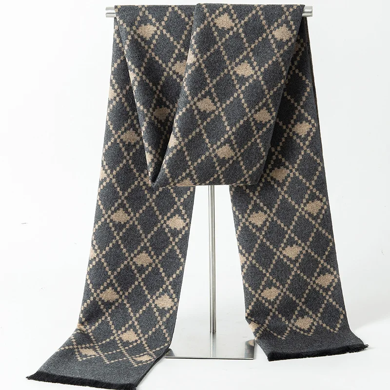 Herren Schal Winterschal Stola Schlauchschal Halstuch Wollschal Strickschal Loop