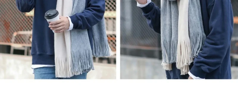 Herren Schal Winterschal Stola Schlauchschal Halstuch Wollschal Strickschal Loop