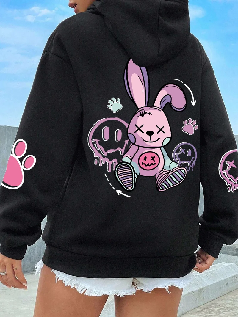 Teddybär Kapuzenpullover Sweatshirt Fleece Hoodie Pulli Damen Kapuzenpulli Shirt