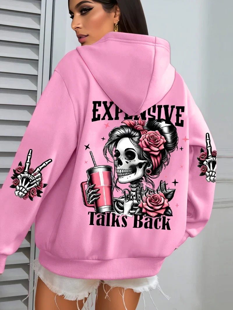 Punk Kapuzenpullover Sweatshirt Fleece Hoodie Pulli Damen Kapuzenpulli Shirt