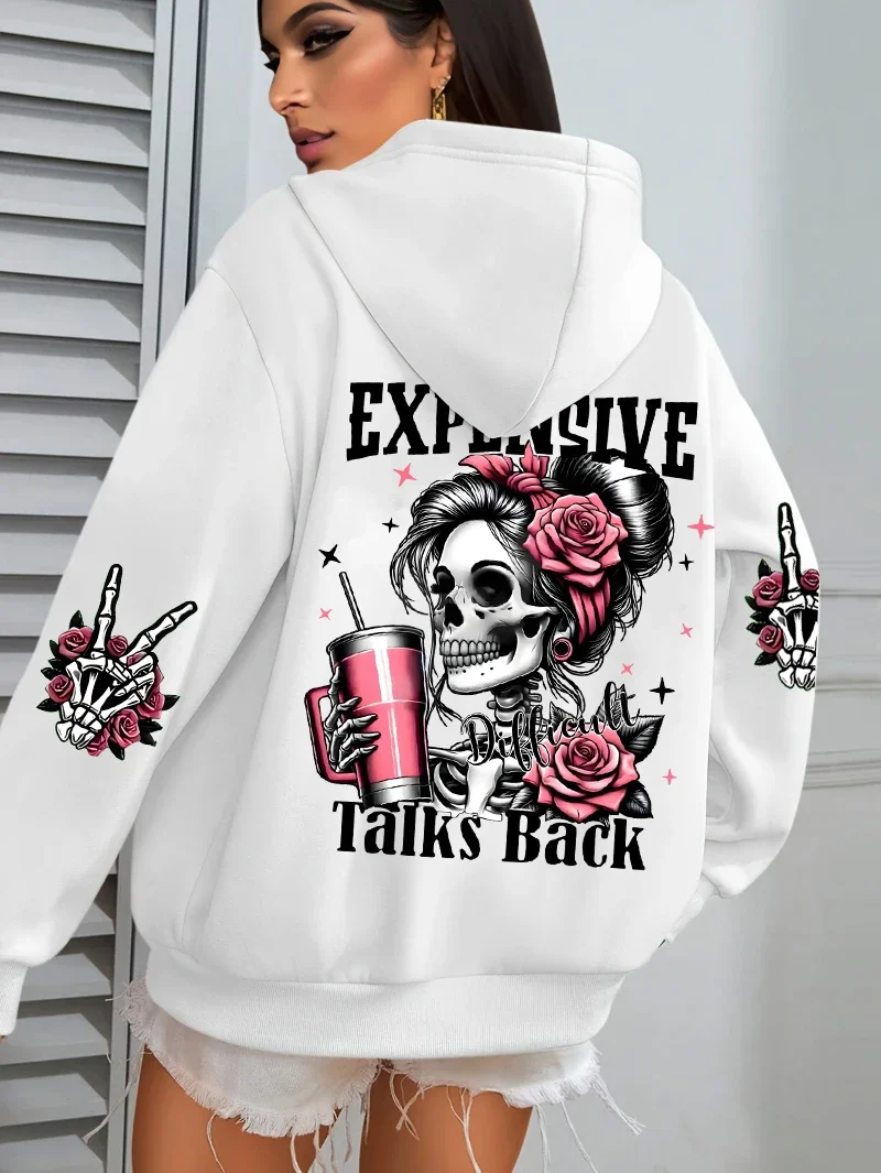 Punk Kapuzenpullover Sweatshirt Fleece Hoodie Pulli Damen Kapuzenpulli Shirt
