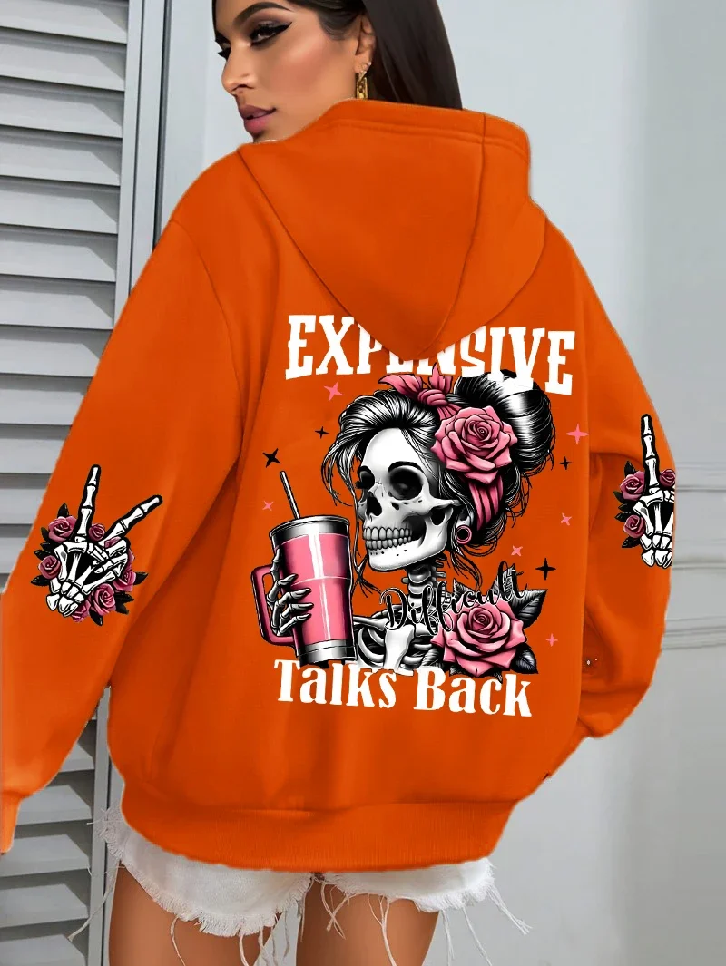 Punk Kapuzenpullover Sweatshirt Fleece Hoodie Pulli Damen Kapuzenpulli Shirt