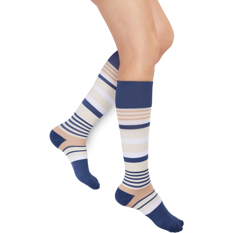 Rejuva® Motley Stripe Knee High 15-20 mmHg