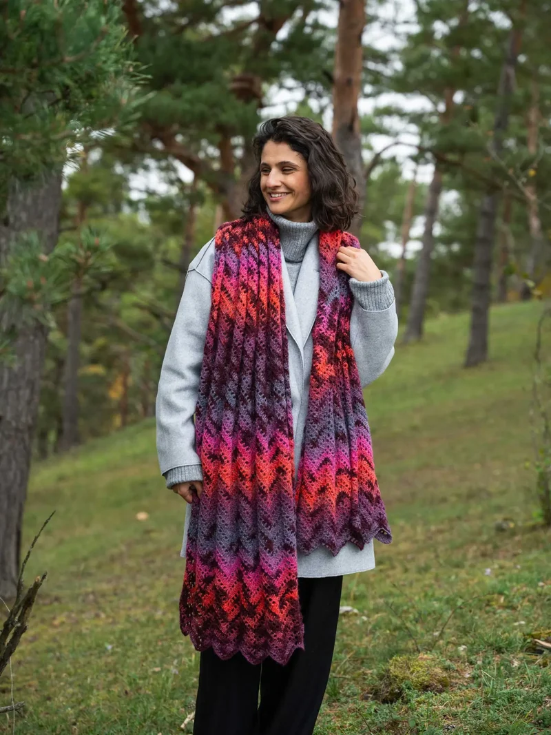 Häkelset Sunrise Scarf