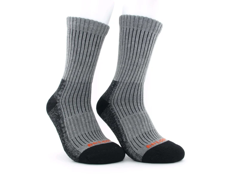 2 Paar Trekkingsocken mit Baumwolle grau