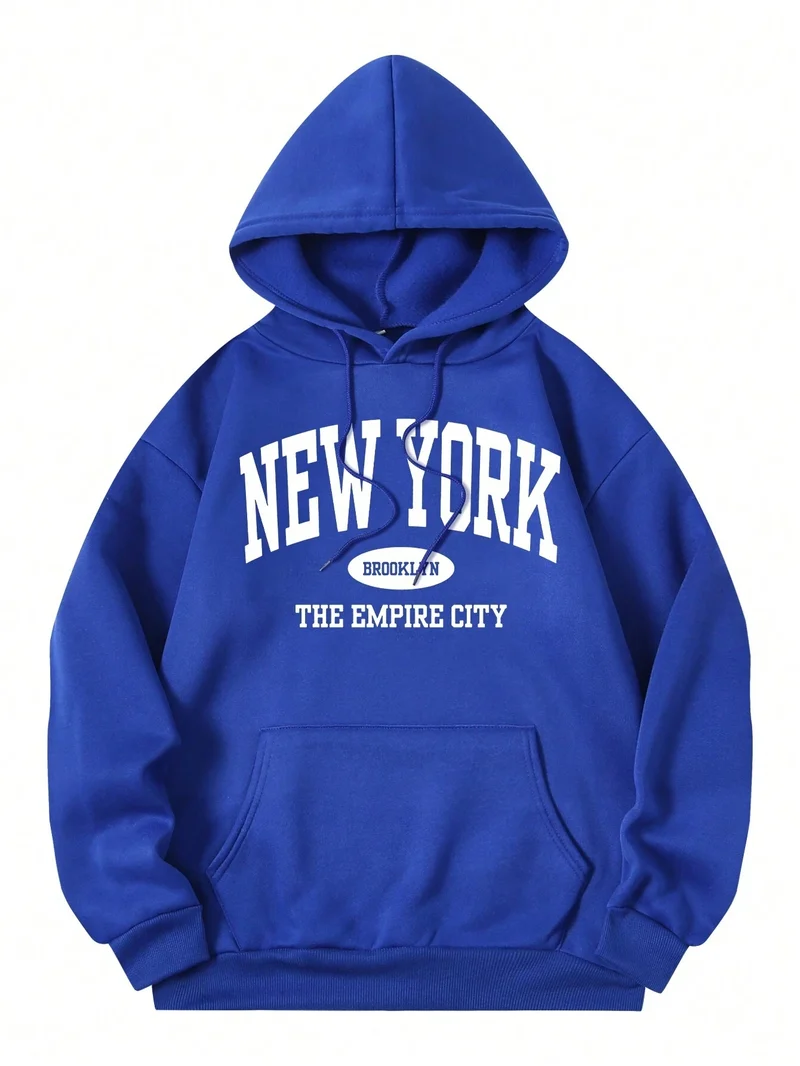 Felpa Con Cappuccio Donna New York City Giacca Sportiva Hoodie Tuta Maglia Shirt