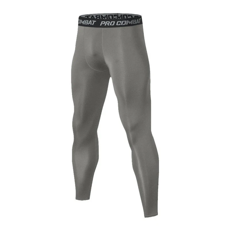 Pantaloni a Compressione da Uomo Leggings Calcio Corsa Palestra Leggins Calza