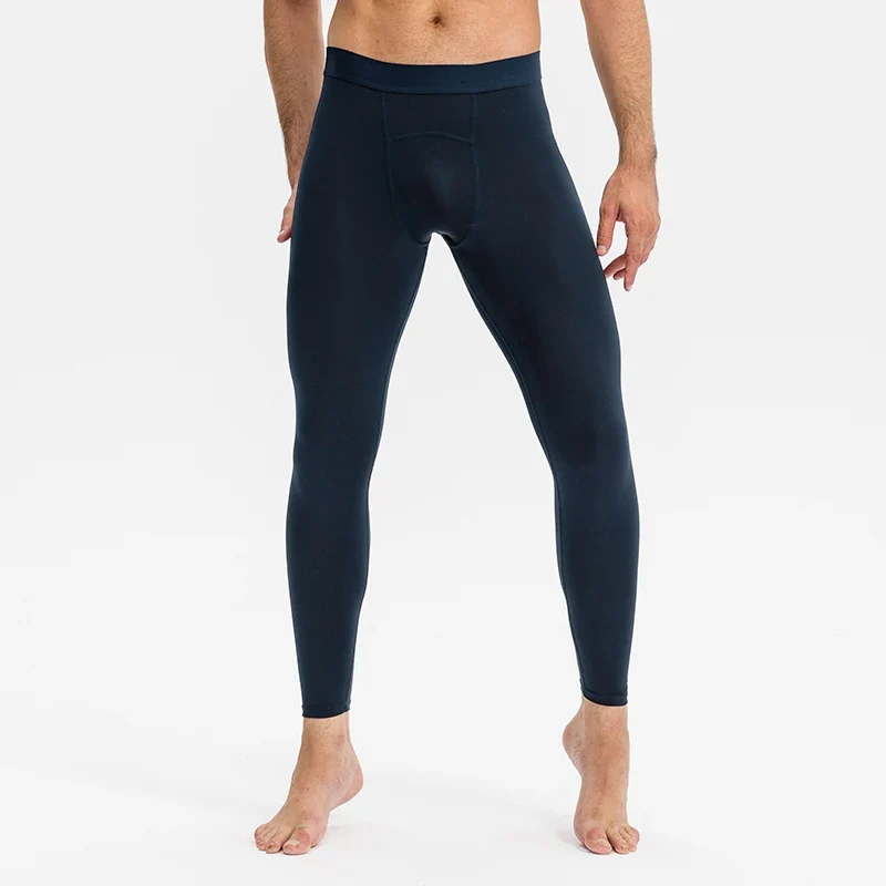 Pantaloni a Compressione da Uomo Leggings Calcio Corsa Palestra Leggins Calza