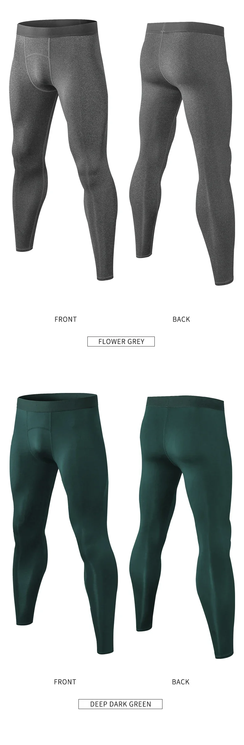 Pantaloni a Compressione da Uomo Leggings Calcio Corsa Palestra Leggins Calza