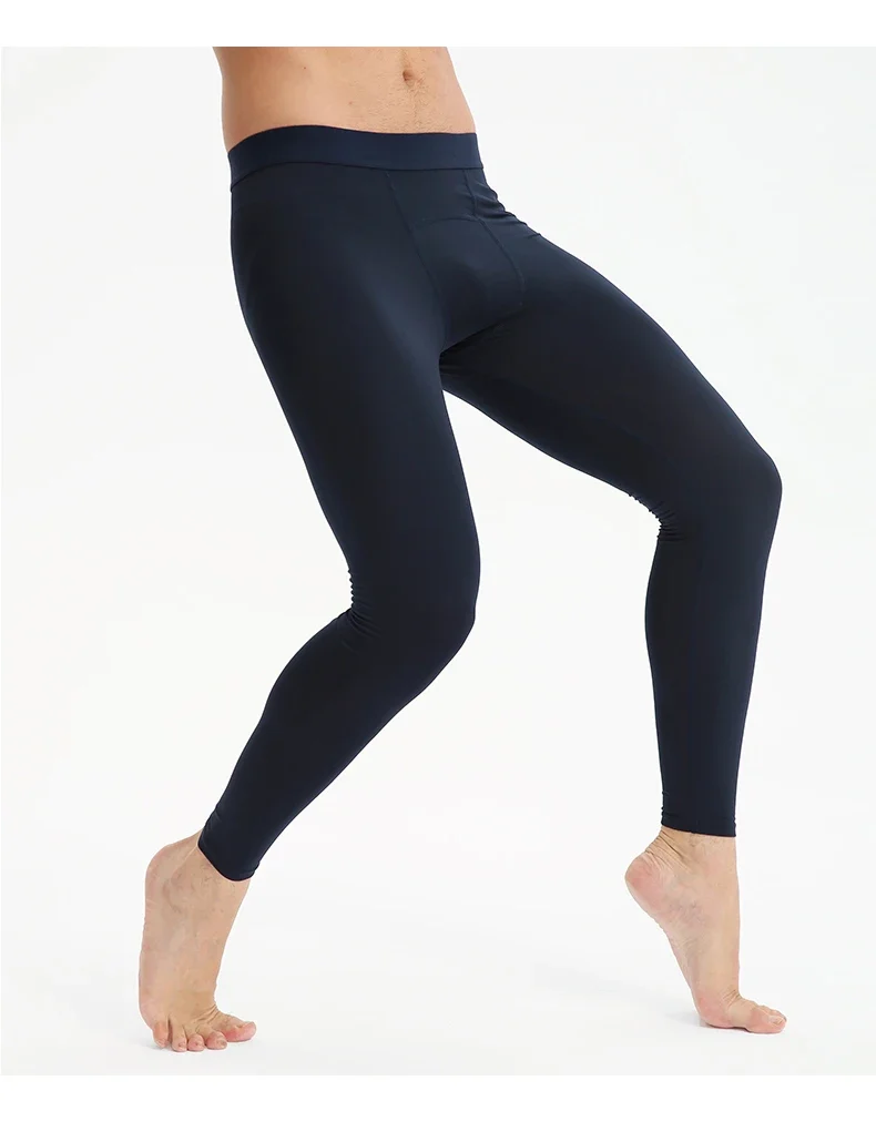 Pantaloni a Compressione da Uomo Leggings Calcio Corsa Palestra Leggins Calza
