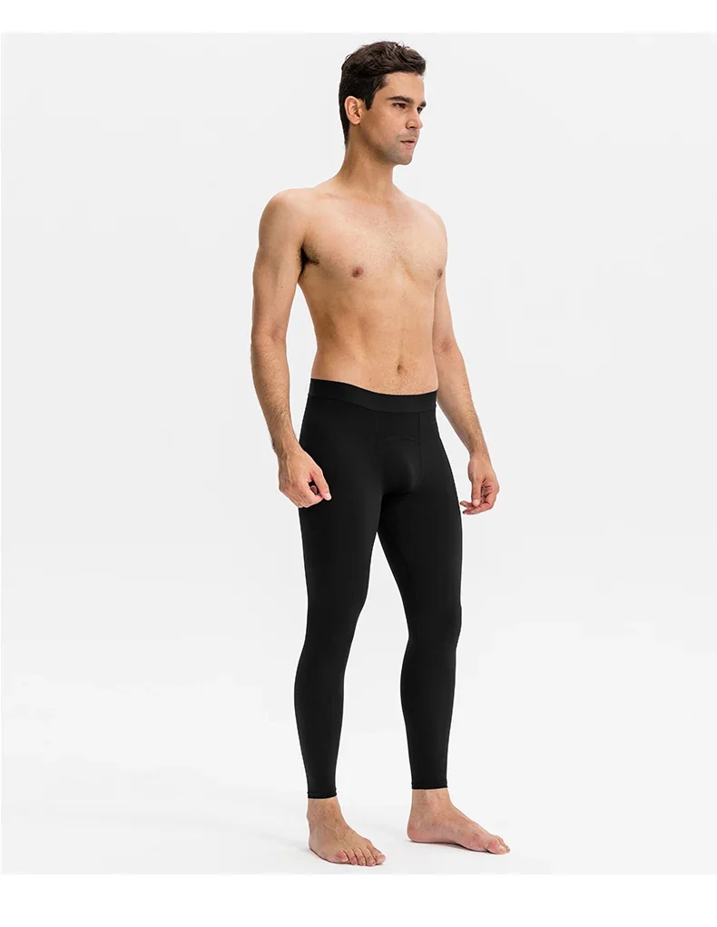 Pantaloni a Compressione da Uomo Leggings Calcio Corsa Palestra Leggins Calza