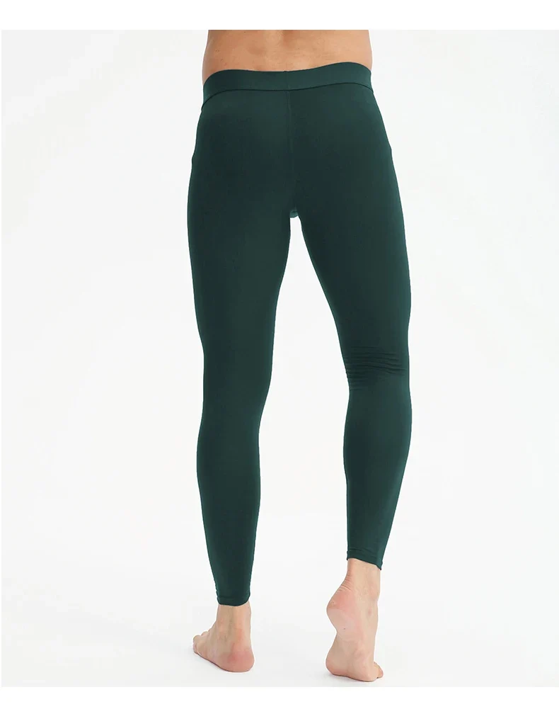 Pantaloni a Compressione da Uomo Leggings Calcio Corsa Palestra Leggins Calza