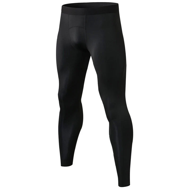 Pantaloni a Compressione da Uomo Leggings Calcio Corsa Palestra Leggins Calza