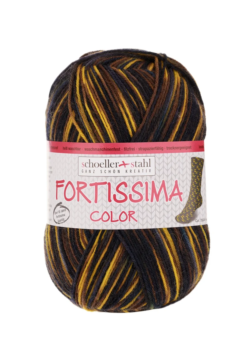 Fortissima bunte 4-fach Sockenwolle | Farbe 2504 - MINERAL