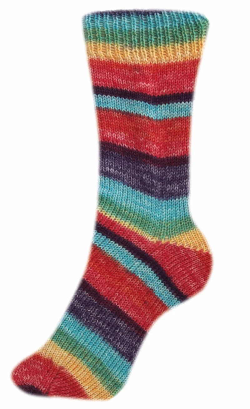 Fortissima bunte 4-fach Sockenwolle | Farbe 2498 - MANGO