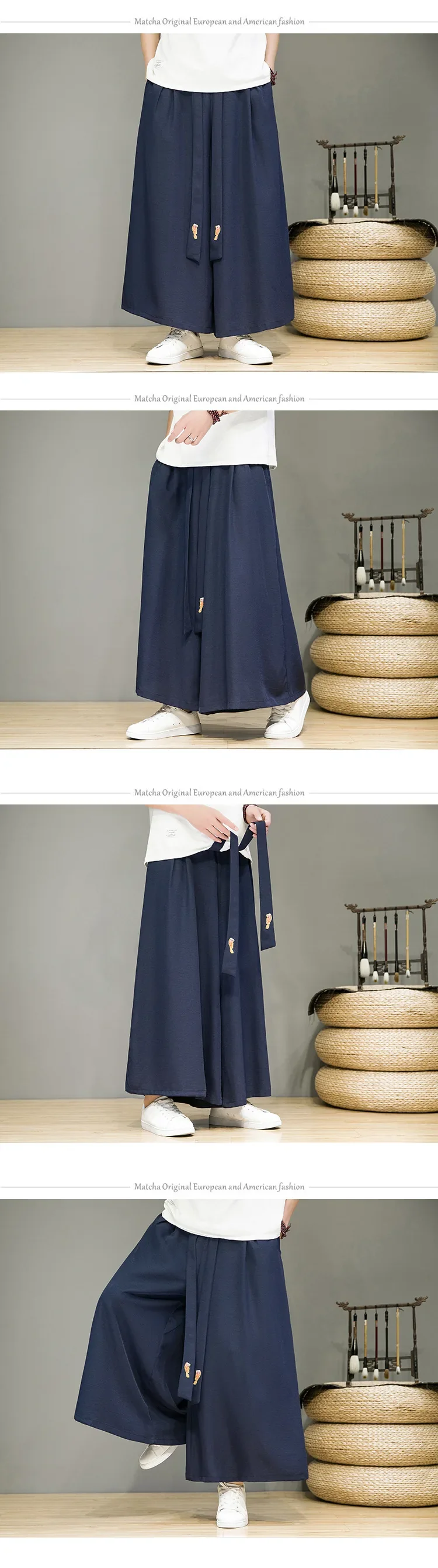 Männer Hose Haremshosen Pumphosen Pluderhosen Hosenrock Herrenrock Kilt Kimono