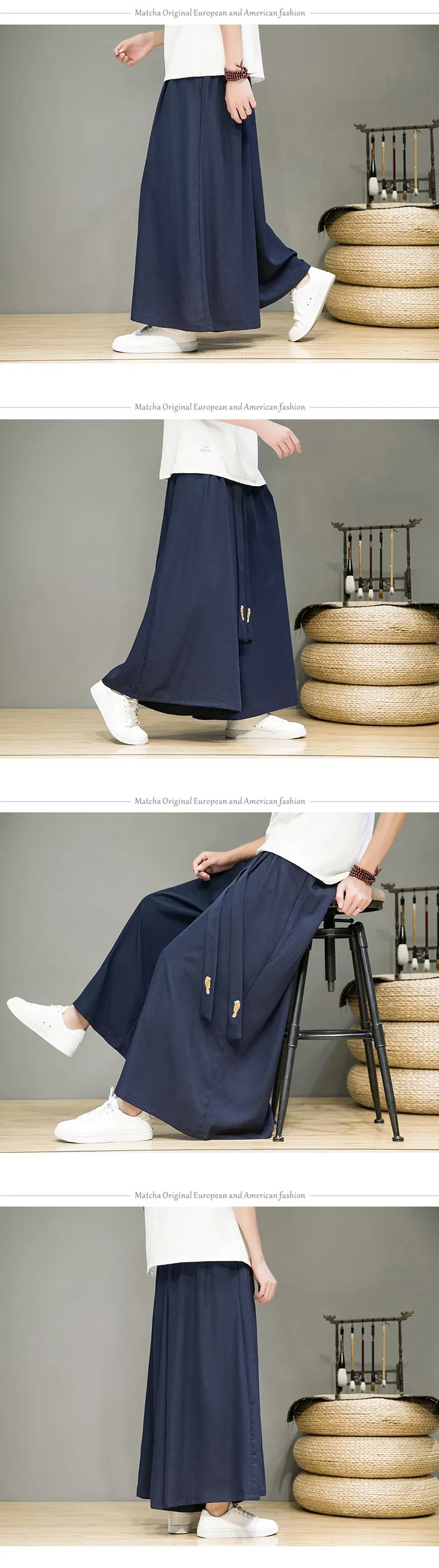 Männer Hose Haremshosen Pumphosen Pluderhosen Hosenrock Herrenrock Kilt Kimono
