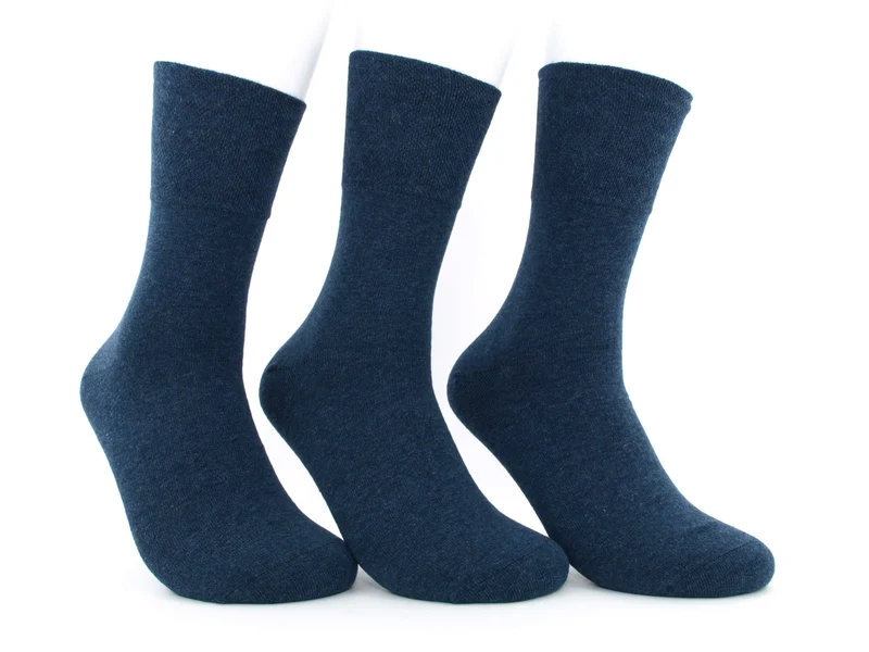 3 Paar Herren Diabetikersocken 97 % Baumwolle jeans