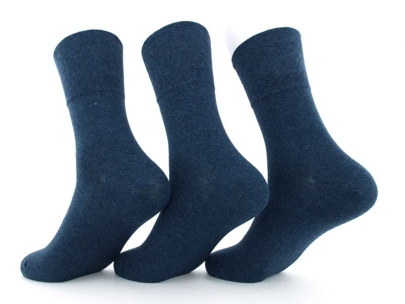 3 Paar Herren Diabetikersocken 97 % Baumwolle jeans