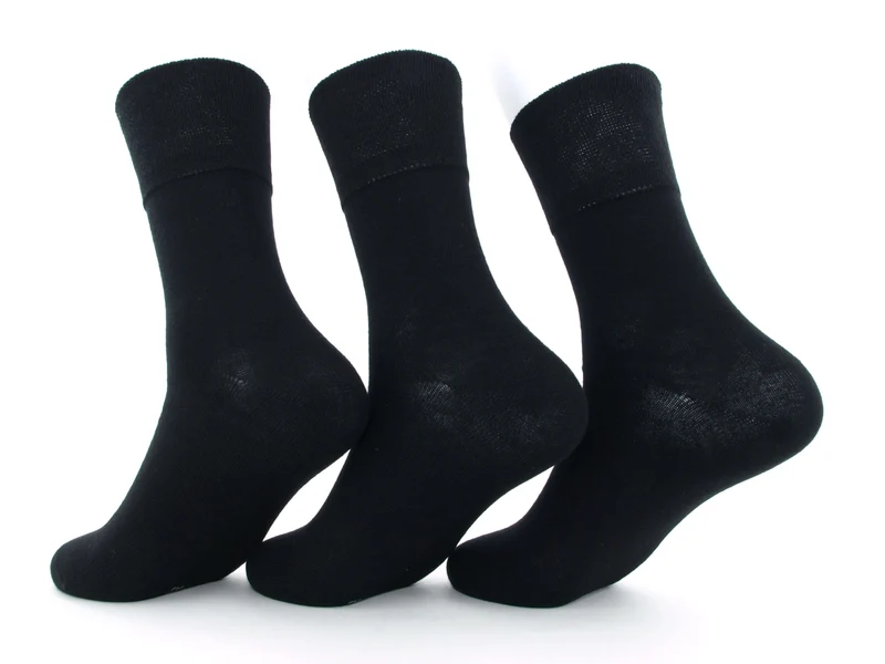 12 Paar Damen Diabetikersocken 97 % Baumwolle schwarz