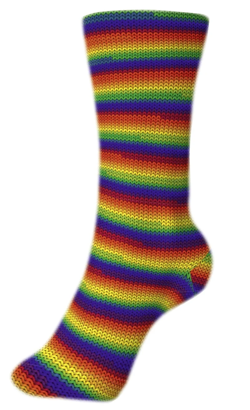 Fortissima 6-fach bunte Sockenwolle 150g | Farbe 199 - REGENBOGEN