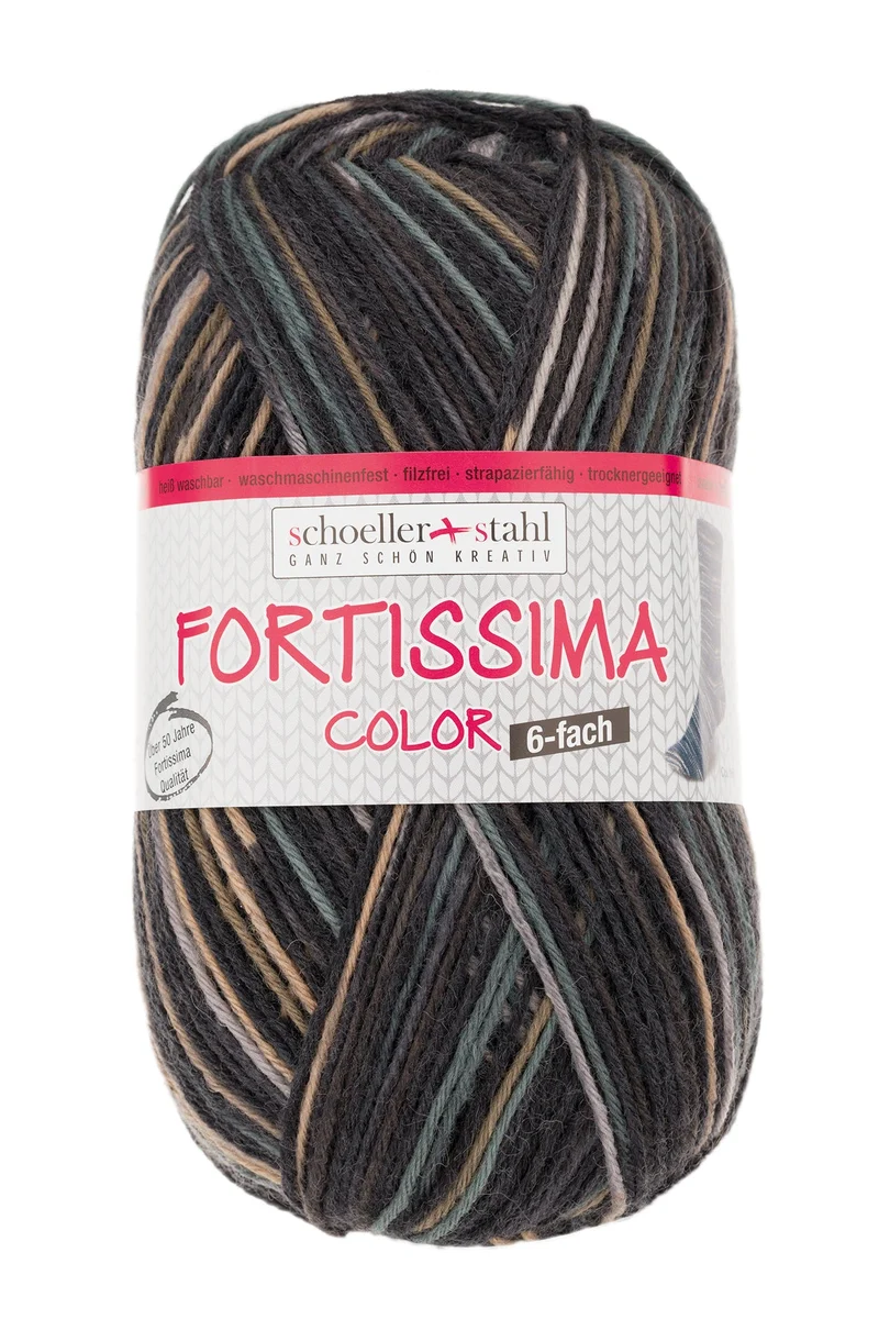 Fortissima 6-fach bunte Sockenwolle 150g | Farbe 166 - RODEO