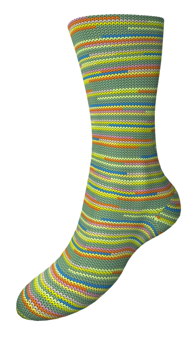 Fortissima 6-fach bunte Sockenwolle 150g | Farbe 232 - GRUEN