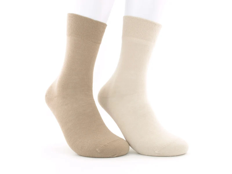 2 Paar 98 % Baumwollsocken Beigetöne