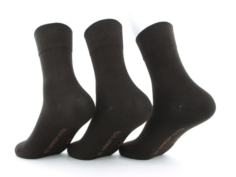 3 Paar Herrensocken Comfort mocca