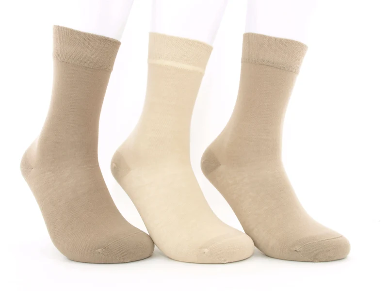3 Paar Damensocken Comfort Beigetöne