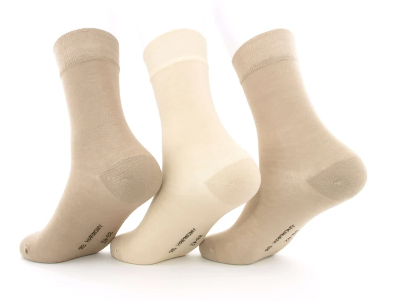 3 Paar Damensocken Comfort Beigetöne