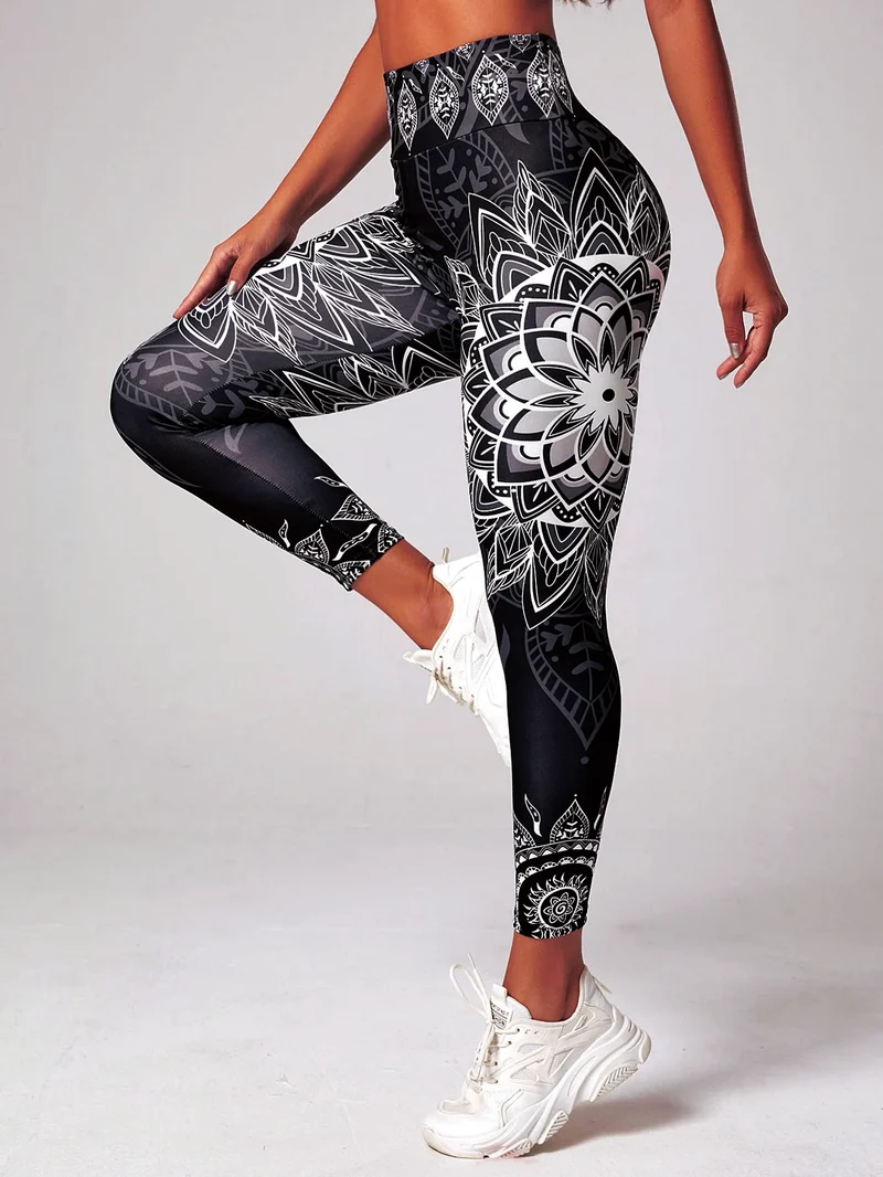 Yoga Leggings Push Up Hohe Taille Sexy Damen Sport Fitness Gym Stretch Hose