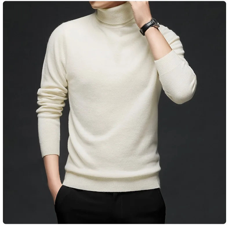 Herren Rollkragen Pullover Sweatshirt Leichter Pulli Sweater Shirt Langarmshirt
