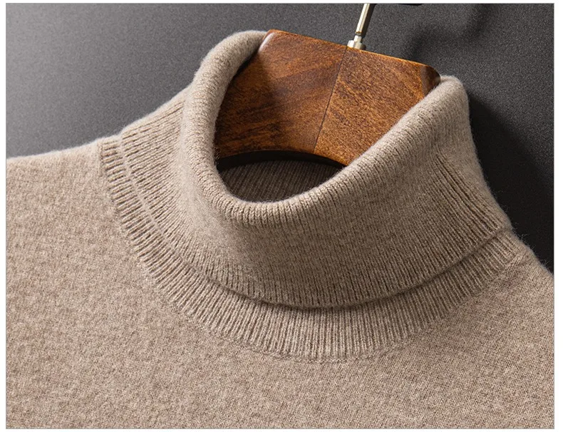 Herren Rollkragen Pullover Sweatshirt Leichter Pulli Sweater Shirt Langarmshirt