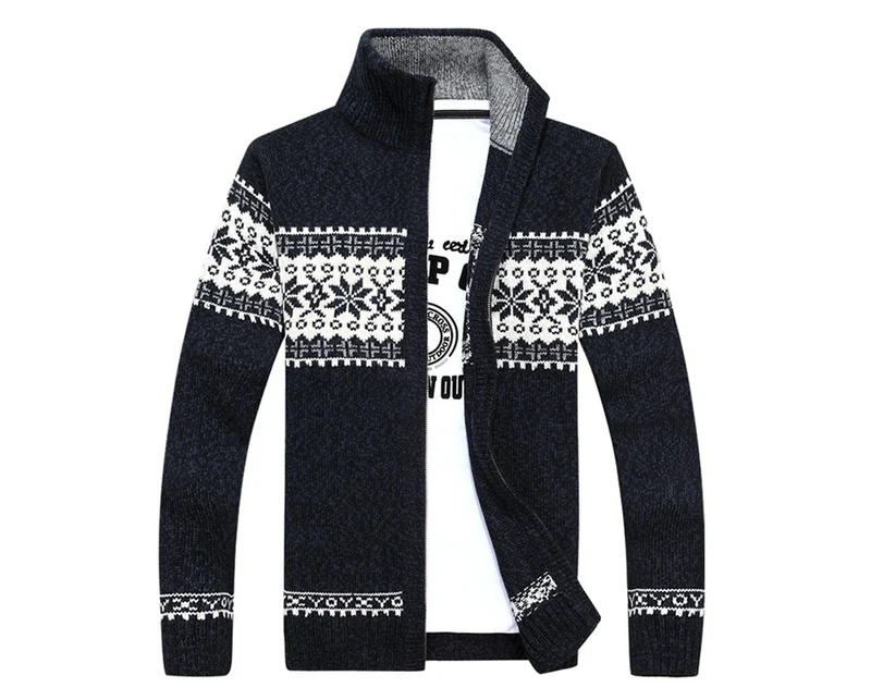 Herren Herbst Jacke Übergangsjacke Warme Sweatjacke Zipper Sweater Strickjacke