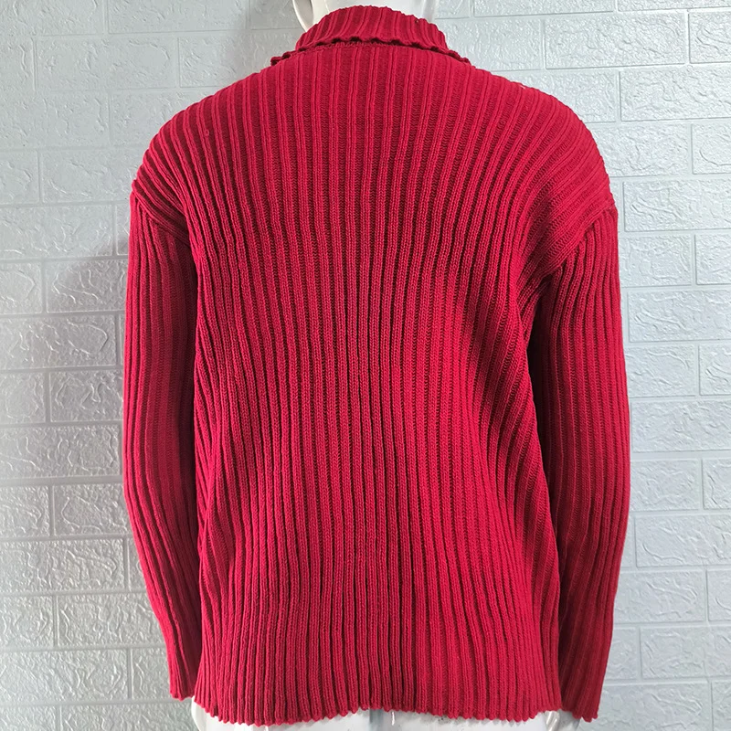 Herren Rollkragen Pullover Sweatshirt Pulli Zipper Sweater Shirt Langarmshirt