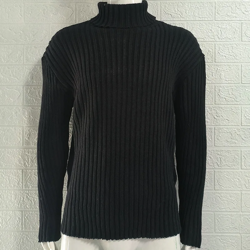 Herren Rollkragen Pullover Sweatshirt Pulli Zipper Sweater Shirt Langarmshirt