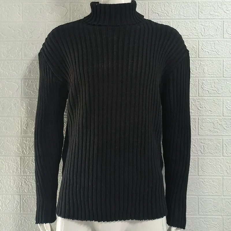 Herren Rollkragen Pullover Sweatshirt Pulli Zipper Sweater Shirt Langarmshirt