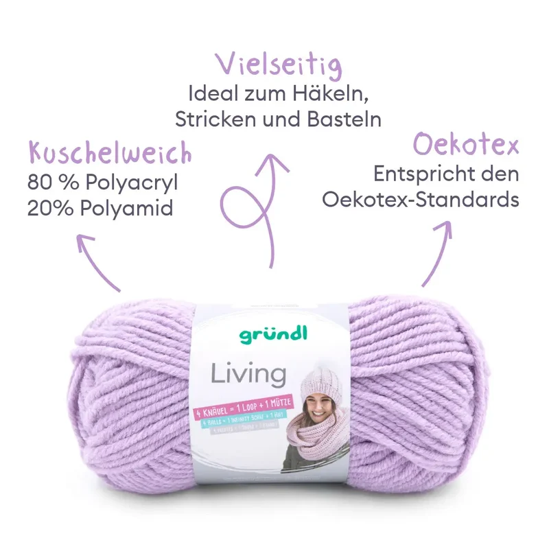 Strickset Decke mit Lochmuster
