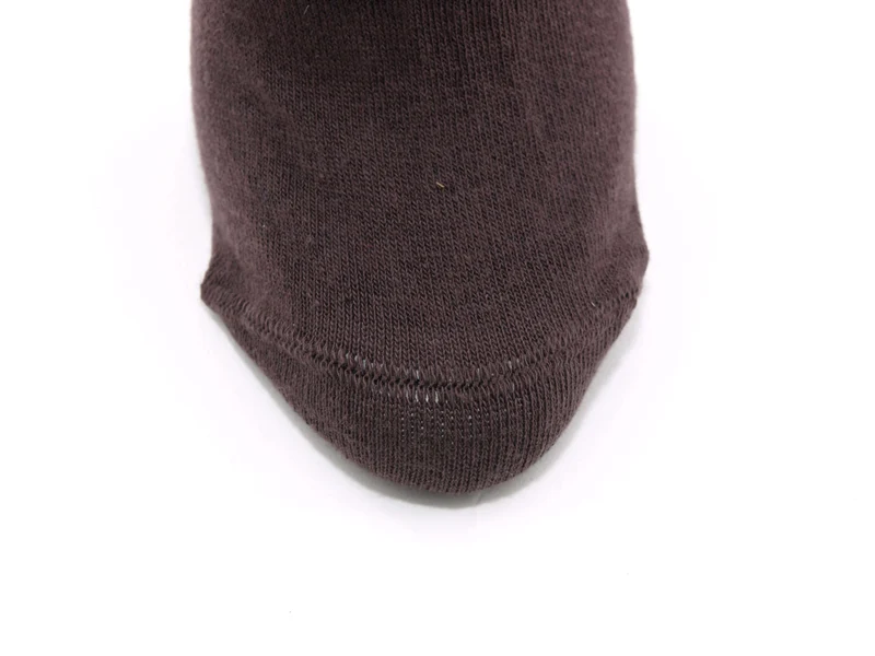 1 Paar Overknees Socken Baumwolle dunkelbraun