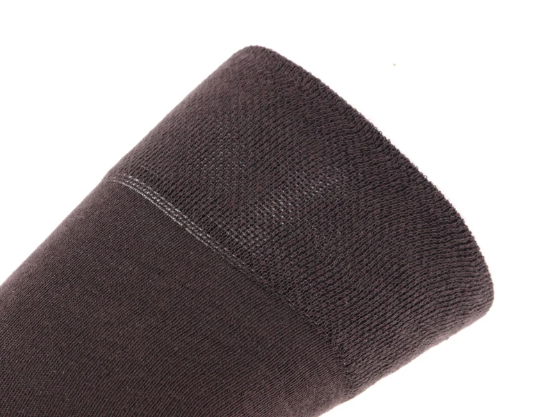 1 Paar Overknees Socken Baumwolle dunkelbraun