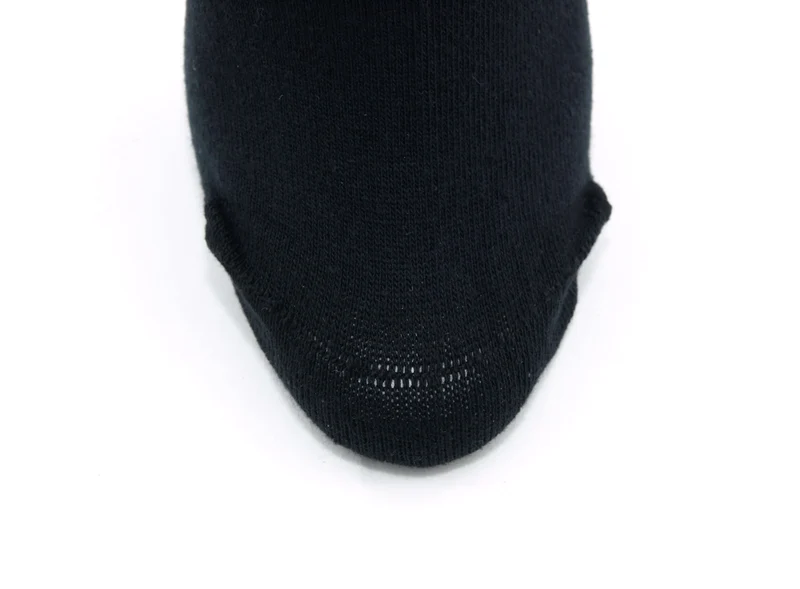 1 Paar Overknees Socken Baumwolle schwarz