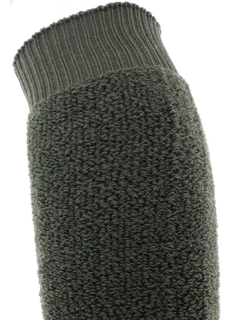 1 Paar Thermo Kniestrümpfe Vollplüsch oliv