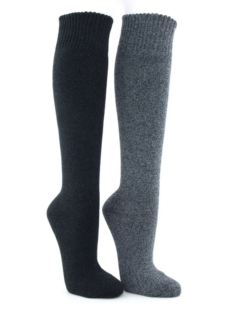 2 Paar Thermo Kniestrümpfe Herren grau
