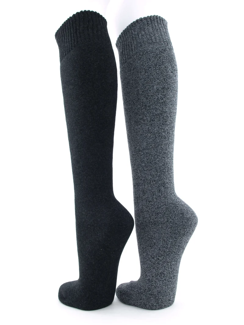 2 Paar Thermo Kniestrümpfe Herren grau