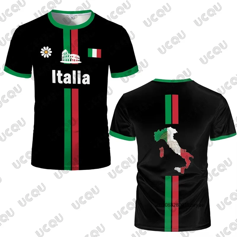 T-Shirt Uomo Manica Corta Italia Tops Maglietta Camicia Maglia Italy