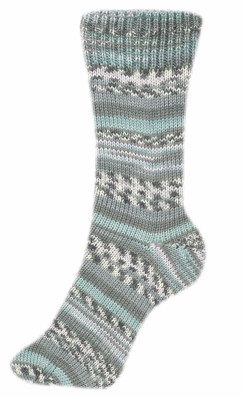 Fortissima bunte 4-fach Sockenwolle | Farbe 2494 - GRAU