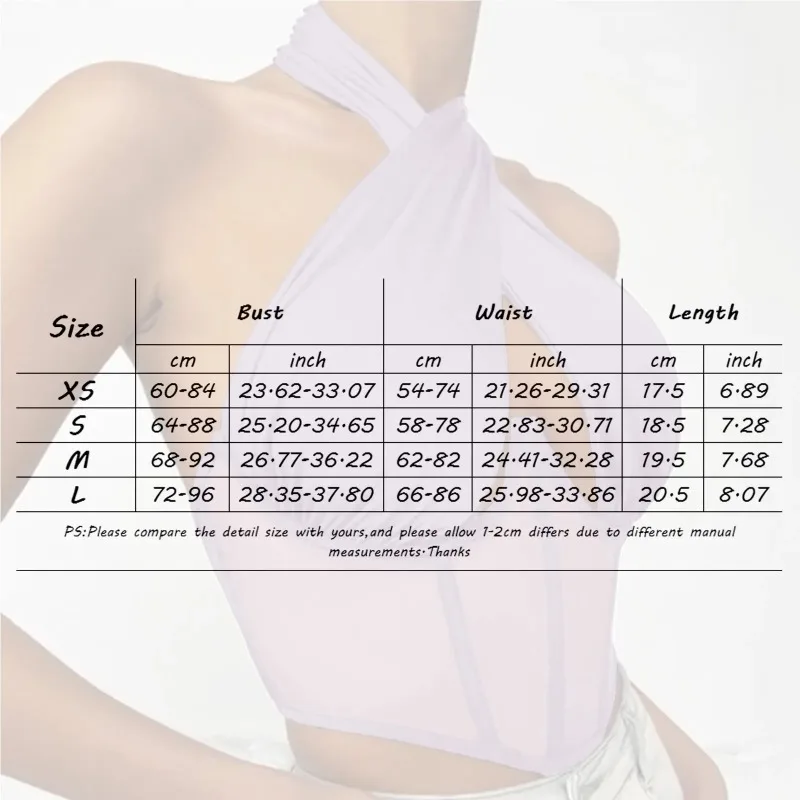 Damen Top Crossover Neckholder-Top Tank Top Shirt Trägertop Oberteil Blusen