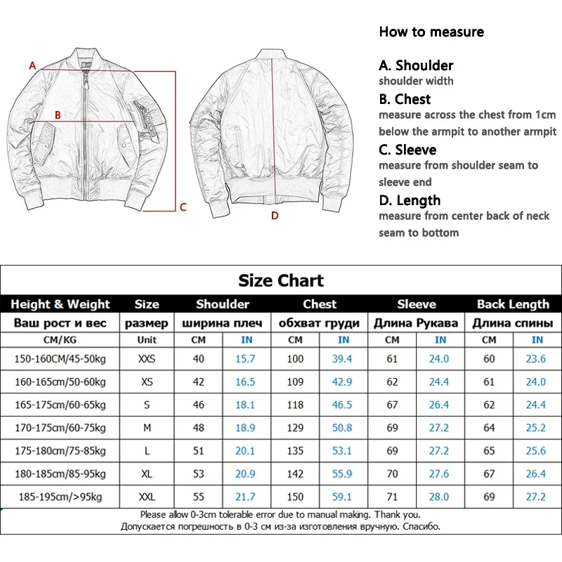 MA-1 Bomber Jacke Fliegerjacke Baseball Pilotenjacke Baseballjacke Top Gun